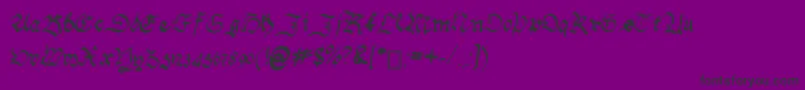 HandwritingSchwabacher Font – Black Fonts on Purple Background