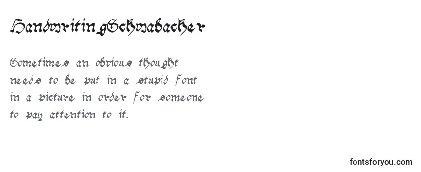 HandwritingSchwabacher-fontti