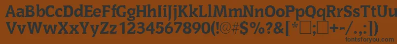 OritsskRegular Font – Black Fonts on Brown Background