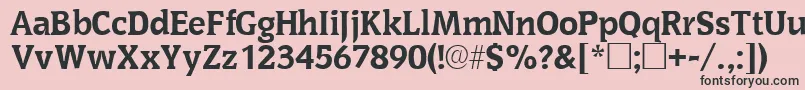 フォントOritsskRegular – ピンクの背景に黒い文字