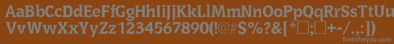 OritsskRegular Font – Gray Fonts on Brown Background