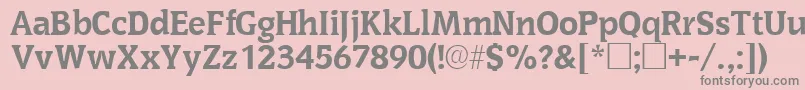 OritsskRegular Font – Gray Fonts on Pink Background