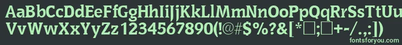 OritsskRegular Font – Green Fonts on Black Background