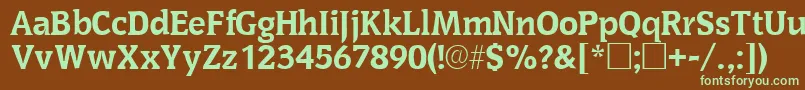 OritsskRegular Font – Green Fonts on Brown Background