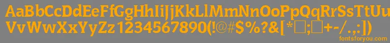 OritsskRegular Font – Orange Fonts on Gray Background