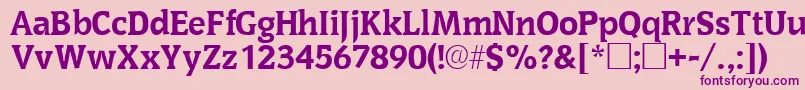 OritsskRegular Font – Purple Fonts on Pink Background