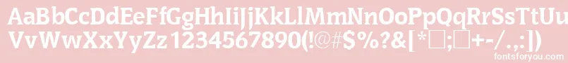 OritsskRegular Font – White Fonts on Pink Background
