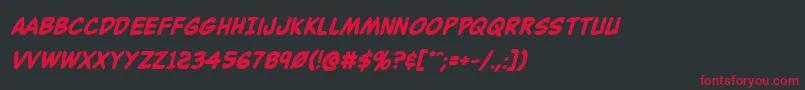 Buddychampionboldital Font – Red Fonts on Black Background