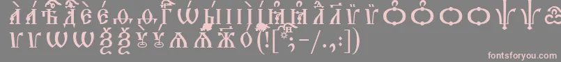 TriodionCapsUcsSpacedout Font – Pink Fonts on Gray Background