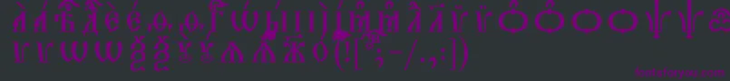 TriodionCapsUcsSpacedout Font – Purple Fonts on Black Background