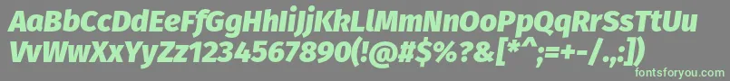 FirasansHeavyitalic-Schriftart – Grüne Schriften auf grauem Hintergrund