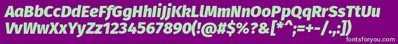 FirasansHeavyitalic Font – Green Fonts on Purple Background