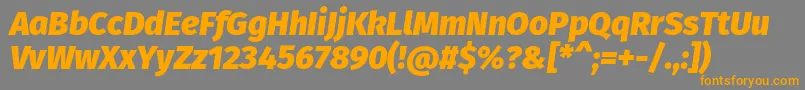 Шрифт FirasansHeavyitalic – оранжевые шрифты на сером фоне