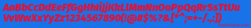 Подробнее о шрифте FirasansHeavyitalic Шрифт FirasansHeavyitalic – красные шрифты на синем фоне