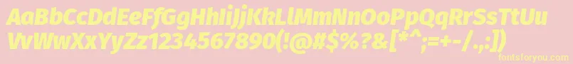 FirasansHeavyitalic Font – Yellow Fonts on Pink Background