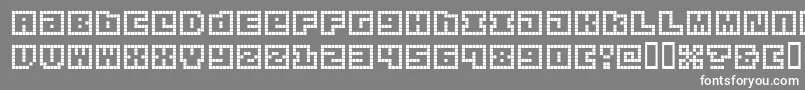 OrigamiMommyPixellated Font – White Fonts on Gray Background