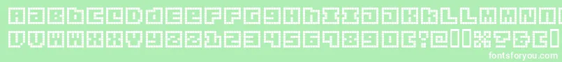 OrigamiMommyPixellated Font – White Fonts on Green Background