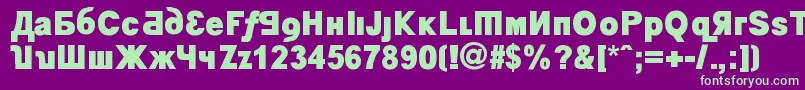 KremlinMinisterBlack Font – Green Fonts on Purple Background