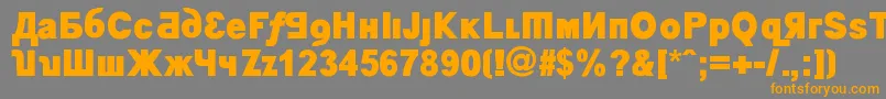 KremlinMinisterBlack Font – Orange Fonts on Gray Background