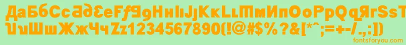 KremlinMinisterBlack Font – Orange Fonts on Green Background