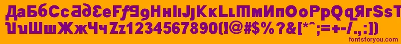 KremlinMinisterBlack Font – Purple Fonts on Orange Background