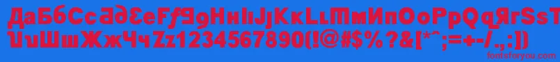 KremlinMinisterBlack Font – Red Fonts on Blue Background