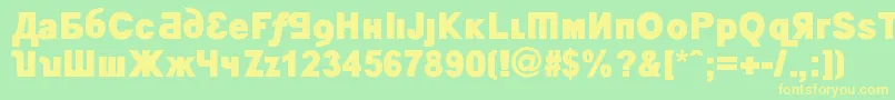 KremlinMinisterBlack Font – Yellow Fonts on Green Background