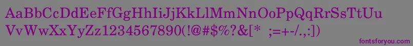 YearbookThin Font – Purple Fonts on Gray Background
