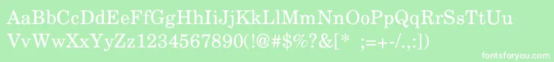 YearbookThin Font – White Fonts on Green Background