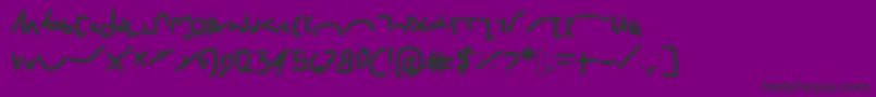 Shorthand-fontti – mustat fontit violetilla taustalla