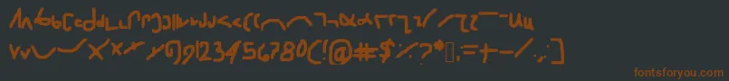 Шрифт Shorthand – коричневые шрифты на чёрном фоне