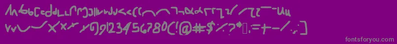 Czcionka Shorthand – szare czcionki na fioletowym tle