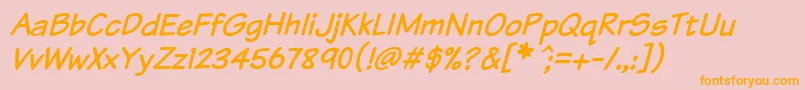 Komtxti Font – Orange Fonts on Pink Background