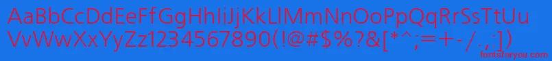 Freesetctt Font – Red Fonts on Blue Background