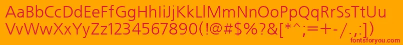 Freesetctt Font – Red Fonts on Orange Background