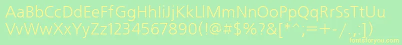 Freesetctt Font – Yellow Fonts on Green Background