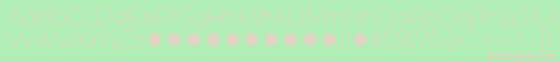 CocomatUltralightTrial Font – Pink Fonts on Green Background