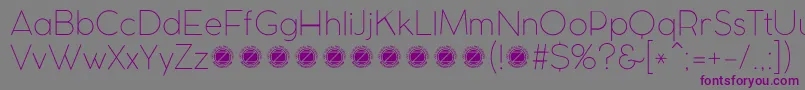 CocomatUltralightTrial-Schriftart – Violette Schriften auf grauem Hintergrund