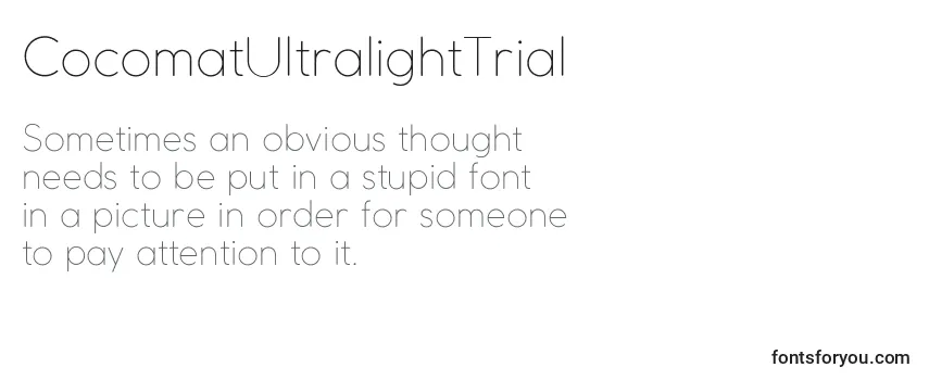 Review of the CocomatUltralightTrial Font