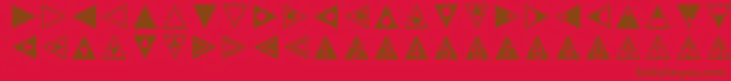 Linotypetapestrytriangle Font – Brown Fonts on Red Background