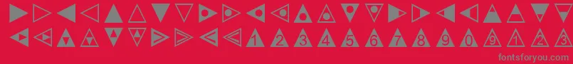 Linotypetapestrytriangle Font – Gray Fonts on Red Background