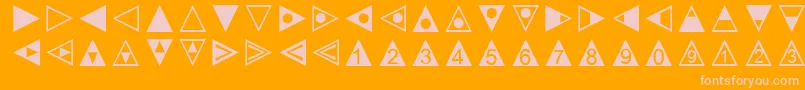 Linotypetapestrytriangle Font – Pink Fonts on Orange Background