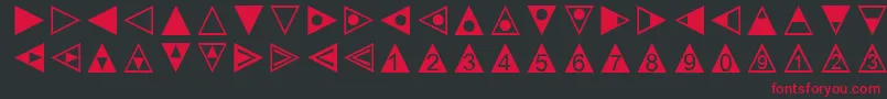 fuente Linotypetapestrytriangle – Fuentes Rojas Sobre Fondo Negro