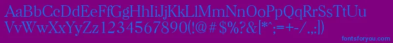 HorshamserialXlightRegular Font – Blue Fonts on Purple Background