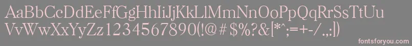 HorshamserialXlightRegular Font – Pink Fonts on Gray Background