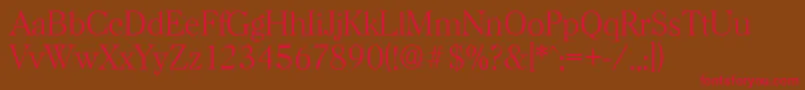 HorshamserialXlightRegular Font – Red Fonts on Brown Background