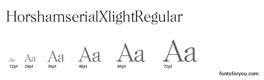 HorshamserialXlightRegular Font Sizes