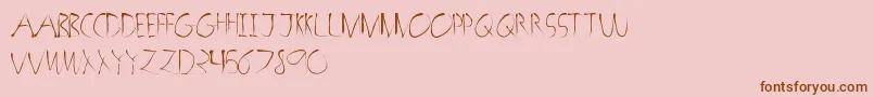fuente HorrorSketch – Fuentes Marrones Sobre Fondo Rosa