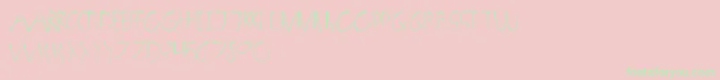 HorrorSketch-Schriftart – Grüne Schriften auf rosa Hintergrund