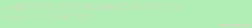 HorrorSketch Font – Pink Fonts on Green Background